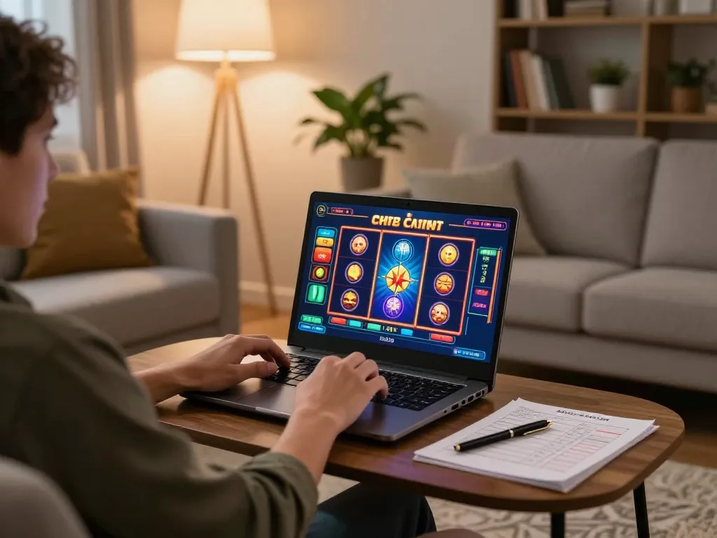Play responsibly on 88 aa while enjoying a cozy home slot gaming setup.