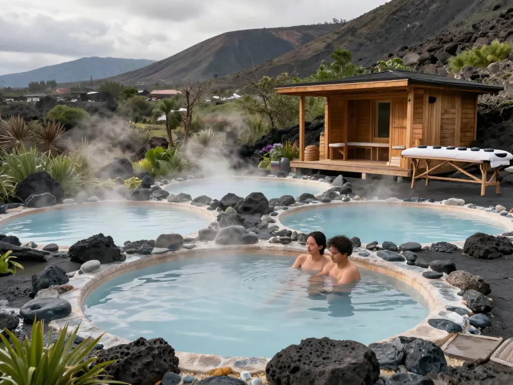 Relaxing in mineral-rich hot spring pools at rokok88 link login wellness retreat