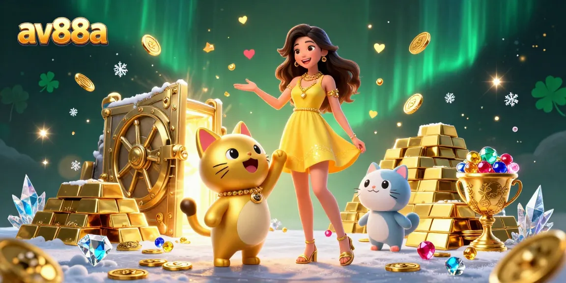 Experience wins with av88a at this vibrant online casino, featuring a lucky charm interaction.