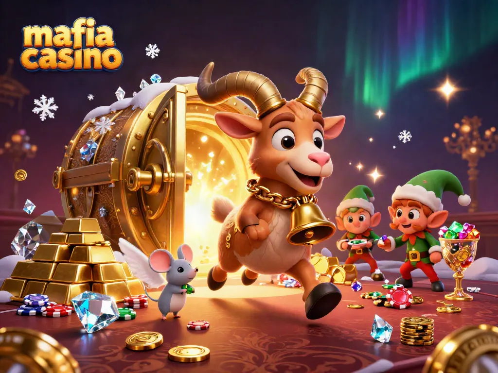 Experience the thrilling atmosphere of mafia casino with lively characters and dynamic game elements.